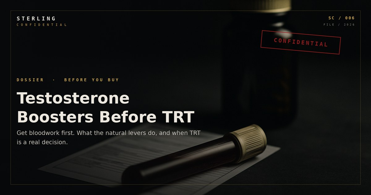 Testosterone Boosters Before TRT: What's Worth Taking, and How to Know If You're Actually Low